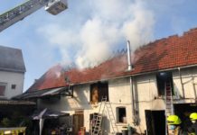 Worms-Abenheim – Feuer zerstört Scheune