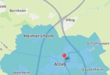 Großbrand einer Lagerhalle im Industriegebiet Ost Alzey