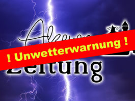 VORABINFORMATION UNWETTER vor SCHWEREM GEWITTER