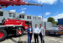 Container werden auf ehemaligem THW-Gelände in Alzey aufgestellt