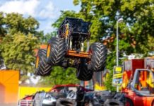 Dynamit auf Rädern 2024: Spektakuläre Stuntshow mit Monster Trucks in Wörrstadt