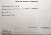 Im Freien keine Maske getragen – ERZWINGUNGSHAFT!