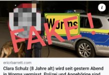 Falschmeldung über angebliche Entführung