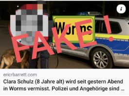 Falschmeldung über angebliche Entführung