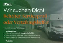 MWS Umwelttechnik sucht Mitarbeiter für Behälterservice und/oder Verteilungshelfer
