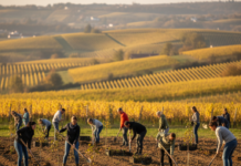 Ortsgemeinde pflanzt Trittstein in Rebenmeer – WaldInsel entsteht im rheinhessischen Ensheim