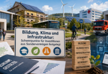 Bildung, Klima und Infrastruktur: Schwerpunkte für Investitionen aus Sondervermögen festgelegt