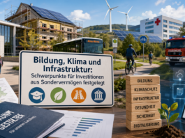 Bildung, Klima und Infrastruktur: Schwerpunkte für Investitionen aus Sondervermögen festgelegt