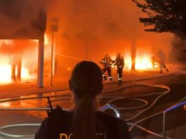Großbrand in der Wilhelmstraße in Alzey