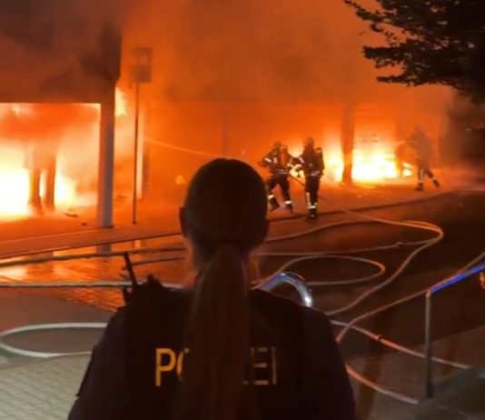 Großfeuer in der Wilhelmstraße in Alzey