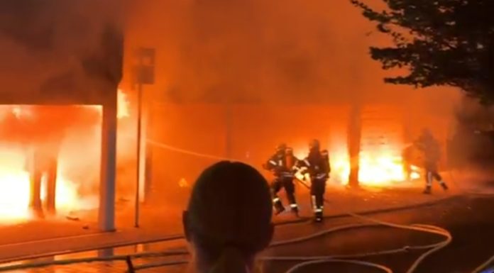 Großfeuer in der Wilhelmstraße in Alzey